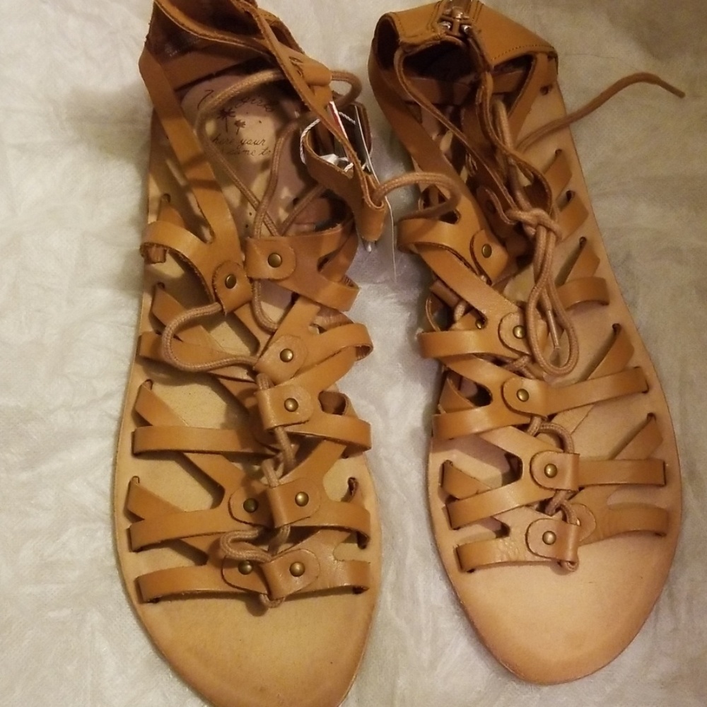 Zara lace up gladiator sandals size 40